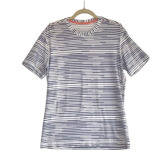 LULULEMON Fundamental Tee Men Sz M Blue Short Sleeve Gender Neutral Sporty Basic - Picture 1 of 8